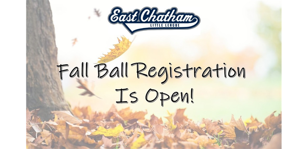 Fall Registration Is Open!